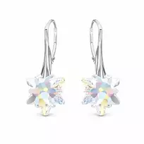 Diamond Sky Jewelry Sidabriniai auskarai „Edelweiss (Aurora Borealis)“ su Swarovski® kristalais