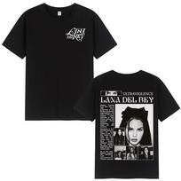 Singer Lana Del Rey T Shirts Men Women Clothing 100% Cotton Short Sleeve Oversized T Shirt Fashion Harajuku T-shirt Streetwear S įvairiaspalvis