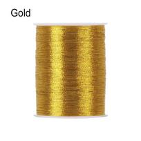 100 metres New DIY Handmade gold wire Sewing Machine Cross Stitch Embroidery Thread Gold-100m yellow