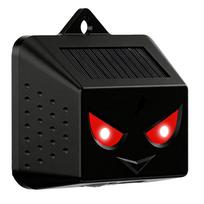 Saulės energijos ultragarsinis gyvūnų atbaidytojas su infraraudonaisiais spinduliais ir mirksinčia šviesa black