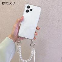 For Xiaomi 15T Pro 17T Pro Pearl Chain Crossbody Lanyard Case For Xiaom 17 Max Transparent Soft Silicone Shockproof Back Cover For Xiaomi 17 Max gryna