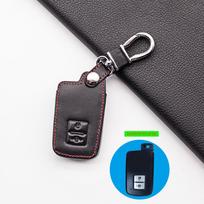 Odinė automobilio rakto dėklas, skirtas Toyota Auris Camry Rav4 Avalon Yaris Verso 2012- m., 2 mygtukų, beraktės nuotolinio valdymo pulto apsauginis dangtelis, maišelis black