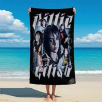 B-Billie Eilish Vintage Style Beach Towel Microfiber Soft Quick Dry Gym Sports Towel Bath Towel for Bathroom Swimming Outdoor 70cm×140cm