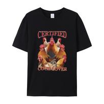 Certified Cock Lover Funny Creative Vintage Print Graphic T-shirt Men's and Women's Short Sleeve Shirt Men's Clothing Streetwear S įvairiaspalvis
