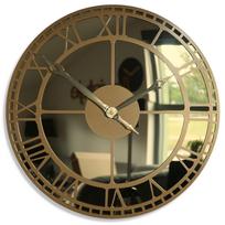 Metalinis sieninis laikrodis veidrodinis auksinis 50cm