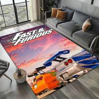 3D Movie F-Fast and The F-Furious Carpet Rug Art for Room Decor Home Kitchen Bedroom Sofa Gift Kids Area Rug Non-slip Floor Mat 40cm x 60cm gray