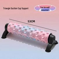 Foam Roller Lumbar Massager with Suction Cup for Yoga and Office Relaxation gray