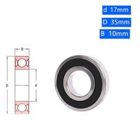 2 vnt. 6000Rs 6001Rs 6002Rs 6003Rs 6004Rs 6005Rs Gilios vagos rutulinis guolis 6000 6001 6002 6003 6004 6005 6006 2Rs Rs Guoliai 6003-2RS 17x35x10mm