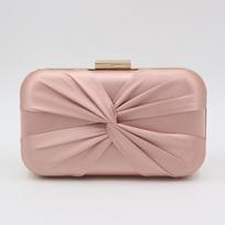 Elegantiška satininė vakarinė delninė moterims Madinga piniginė su grandinėle ant peties Crossbody krepšys vestuvėms rožinė