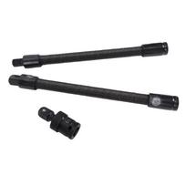 2PCS 1 2 Inch Flexible Shaft Extender 250mm Socket Extension Bar with 360 Degree Universal Joint Adapter for Torsion