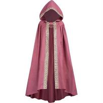 Anime Viduramžių Apsiaustas Fantazijos Cosplay Kostiumas Praktinis Renesanso Kostiumas Scenos Drama rožinė