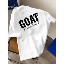 Men'S GOAT Graphic T-Shirt - Trendy Streetwear Style, Soft & Breathable, Fashionable And Versatile, Crew Neck, Short Sleeve Summer Tee S balta