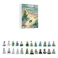 Christmas Sea Glass Advent Calendar Days with 2D Flat Design One Size beige