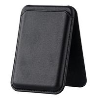 Magnetinis Magsafe odinis piniginė kortelių laikiklis iPhone 16 15 14 13 Pro Max Paslėptas telefono stovas Banko ID kortelių laikiklio kišenės dėklas black