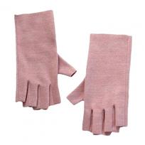 1 pora unisex žiemos pirštinių, puspirštės, storos, šiltos, neslystančios, minkštos, atsparios šalčiui, didelio elastingumo, su riešo apsauga, dviračių, jojimo pirštinės One Size rožinė