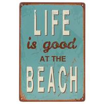Plaques Metal Tin Sign Beach Holiday Surfing Wall Signs Art Decoration Vintage Tinplate Poster Bar Garage Garden Decor Plates 20x30cm（7.8x11.8inch） brown