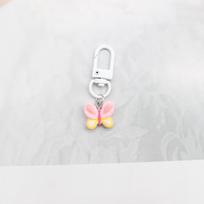 Rainbow Flower Dopamine Keychain Pendant for Students and Besties white