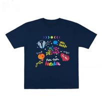 COLDPLAY Coolplay Band Tshirt with Printed Design Loose and Retro Style Vintage Style for Both Men Women Made of Pure Cotton S gray