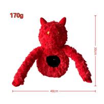 Roblox Scary Baboon Plush Red Fluffy Hollow Body Adorable Horned Gentle Stuffed Animal Peripheral Birth Date Present Toy Designed For Children red