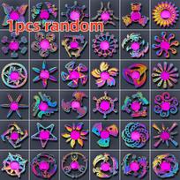 New Metal Rainbow Gradient Color Fidget Spinner R188 Mute Bearing Edc Hand Fingertip Gyro Anti-Anxiety Fun Kids Adult Toys purple