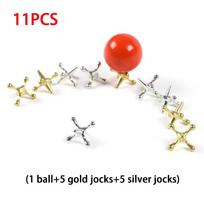 Timeless Small Metal Jacks Games Grab The Ground And Turn It Around Children'S Game Stress Ease Toys Desktop Ornament Gift white