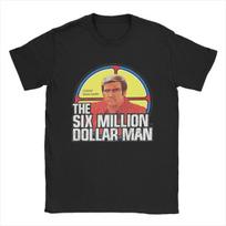 Men T-Shirt The Six Million Dollar Man Logo Fall Guy Cool 100% Cotton Tee Shirt Short Sleeve T Shirt O Neck Tops Gift Idea S įvairiaspalvis
