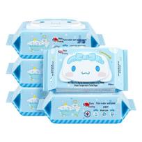 Mind Act Upon Mind Cinnamoroll Wet Toilet Wipes, 5 x 80 Count Packs white