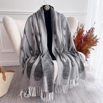Žieminis šiltas kašmyro šalikas moterims, prabangus margintas pashmina skara, apvyniojama, kaklaskarė, moteriška Bufanda Echarpe, dizainas, galvos juosta 68x180cm brown