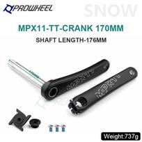 PROWHEEL Snow Bike Crankset 104BCD 170mm BB100/120mm Fat Bike Crank Arm Bottom Bracket BB  Crank Arms for Bicycle MPX11 176 black