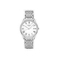 Longines Elegance Series Quartz Movement Date Display Classic Versatile Fashion Waterproof Watch Men watches White Steel L4.859.4.11.6 Regular Watch Box gray
