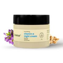 inatur Vitamin E Night Cream | With Bakuchiol & Squalane | Anti-Aging, Deep Hydration | Plant-Based Nourishing & Brightening Face Moisturizer for N black