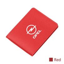 Ultra-Thin Car Driver License Bag ID Card Leather Cover For Opel Astra Grandland Corsa Mokka Frontera Insignia Zafira Vivaro Ld1 red