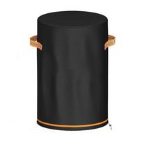 Fire Pit Cover with Drawstring Waterproof Heavy Duty Heat Resistant Cover for Outdoor Protective Accessories 1 black
