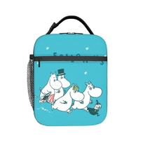 MOOMINS Follow Us Insulated Lunch Bag High Capacity  Reusable Thermal Bag Tote Lunch Box Office  Travel Bento Pouch One Size blue