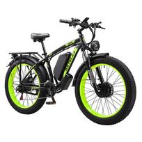 KETELES K800 Dual 1000W Ebike Total 2000W 48V 23Ah Removable Lithium Battery 48V 23Ah 1000W*2 žalia