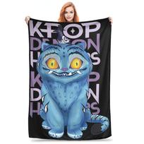 K-Pop Demon Hunters Derpy Throw Blanket for Couch  Fuzzy Soft Plush Blanket 50x60 Inch Multi-size Bedspread for All Seasons 30x40in black