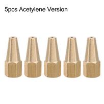 5Pcs/Set H01-2 Gas Brazing Torch Nozzle Welding Accessory Propane Acetylene Torch Tip 1# 2# 3# 4# 5# Pure Copper Oxygen Welding