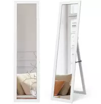 Promotion Pilno Dydžių Laisvai Stovintis Veidrodis 155x37 cm, Baltas Spalvos