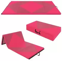 Promotion 240cm PU odos sulankstomas gimnastikos kilimėlis rožinis