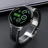 Leather Strap For Google Pixel Watch 3/2/1 41mm Belt Correa For GOOGLE Pixel Watch 3 45mm WatchBand Replaced Accessories Correa Pixel watch 3 2 41mm black