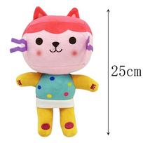 New Gabbys doll house Plush Toy Mercat Cartoon Stuffed Animals Smiling Cat Car Cat Hug Gaby Girl Birthday Gift! red