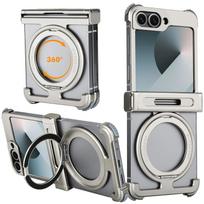 Eary for Samsung Galaxy Z Flip 7 6 Case for MagSafe 360°Rotatable Magnetic Kickstand Ultra-Thin Shockproof Protective 7 6 Cover aluminum&Galaxy Z Flip6 juoda
