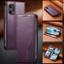 Magnetic Leather Wallet Phone Case for Motorola G86 G56 G85 G75 G15 Power G05 E15 Edge 60 Pro 50 Fusion Flip Wristband Cover Bag Moto Edge 60 Fusion gray