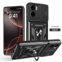 For Motorola G05 Case Moto E15 Phone Case MOTO G05 E15Cover Magnetic Ring Holder Armor Slide Camera Protect Back Cover Motorola Moto G05 black