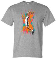 Victor Wembanyama Spurs Spray Paint Shirt T-Shirt Youth Medium XL gray