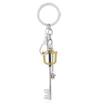 Game Kingdom Hearts Sora Key Keychain Keyblade Weapon Model Removable Metal Keyring Men Car Women Bag Accessories Jewelry gray