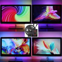 Kompiuterio RGB LED juosta, 2 m, sinchronizuojama su ekrano spalva