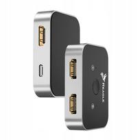 HDMI jungiklis-skaidytuvas, 4K 144Hz, 3 jungtys, 2.1 versija, 1x2 ir 2x1