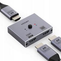 HDMI jungiklis Voomy Connect H12, 4K Ultra HD, 1 į 2 / 2 į 1 skirstytuvas