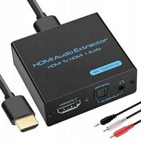 HDMI garso išskyriklis, 4K HDMI į optinį, 3,5 mm AUX, HDCP
